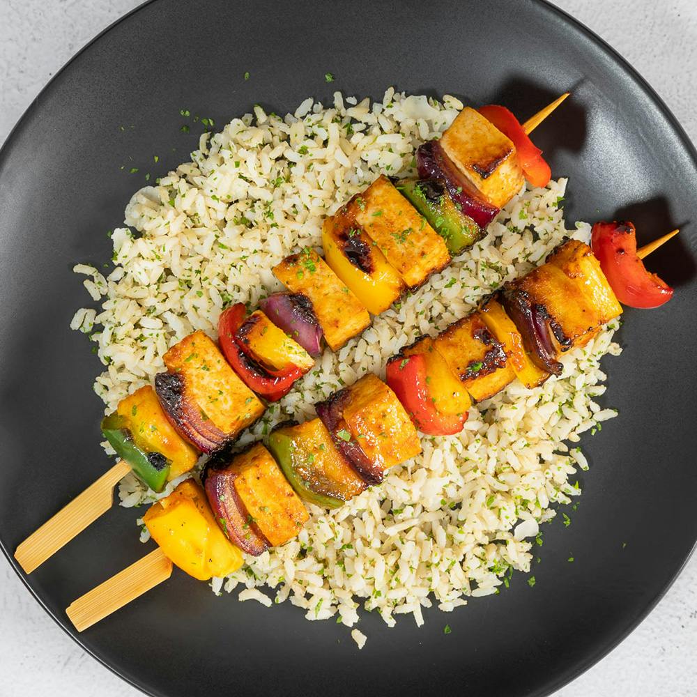 BBQ-Tofu-Ananas-Spiessli – veganes Rezept