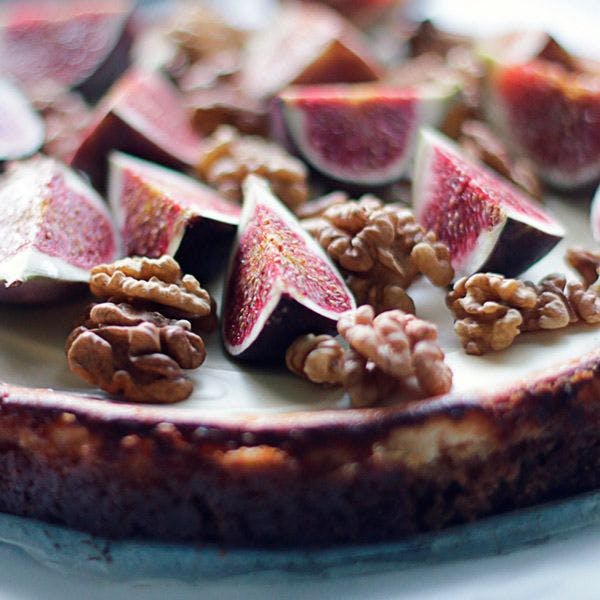 Cheesecake au chocolat blanc et garniture aux figues