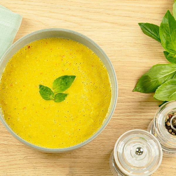 Gelbe Gazpacho – kaltes Sommersuppen Rezept