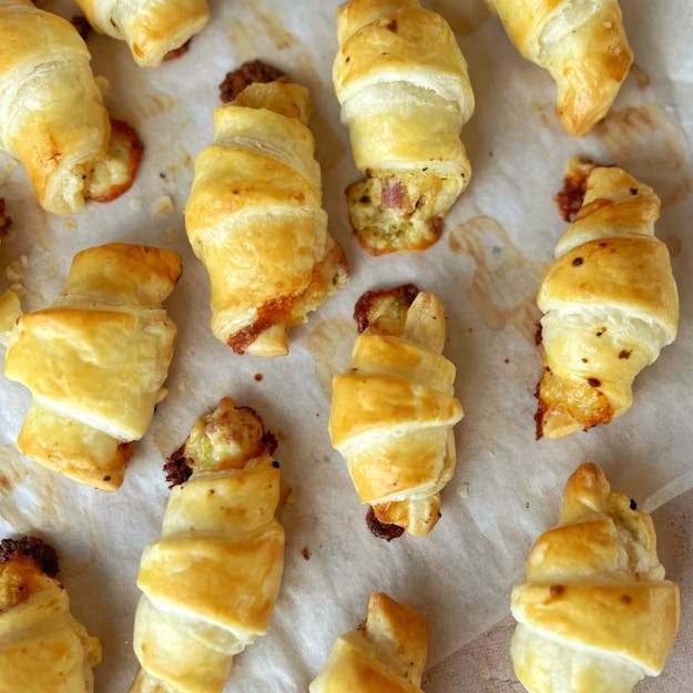 Croissants lardons-raclette