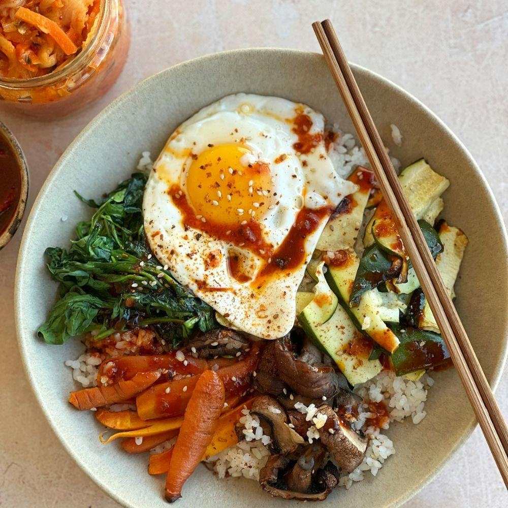 Bibimbap aus dem Ofen