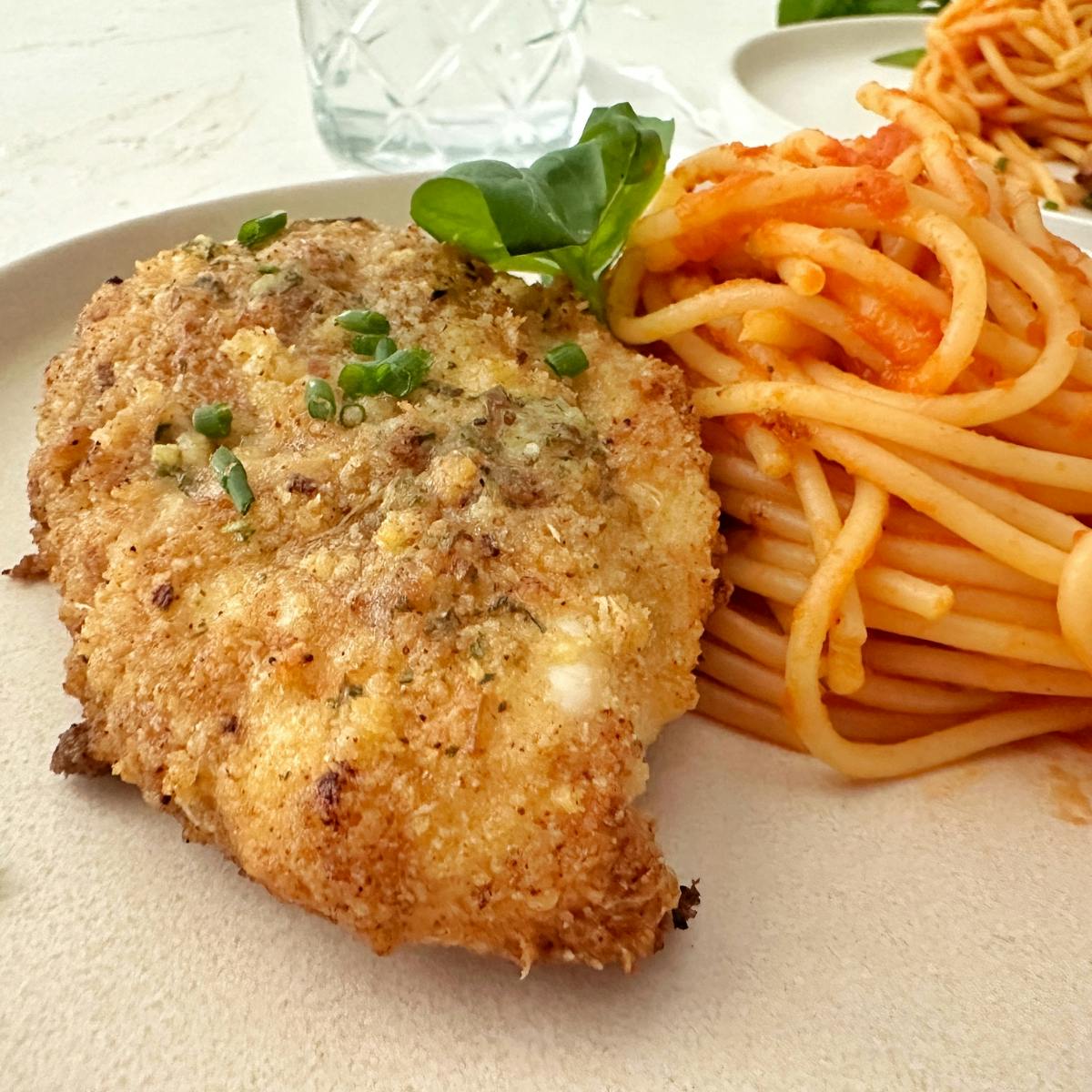 Escalope au four avec croûte croustillante