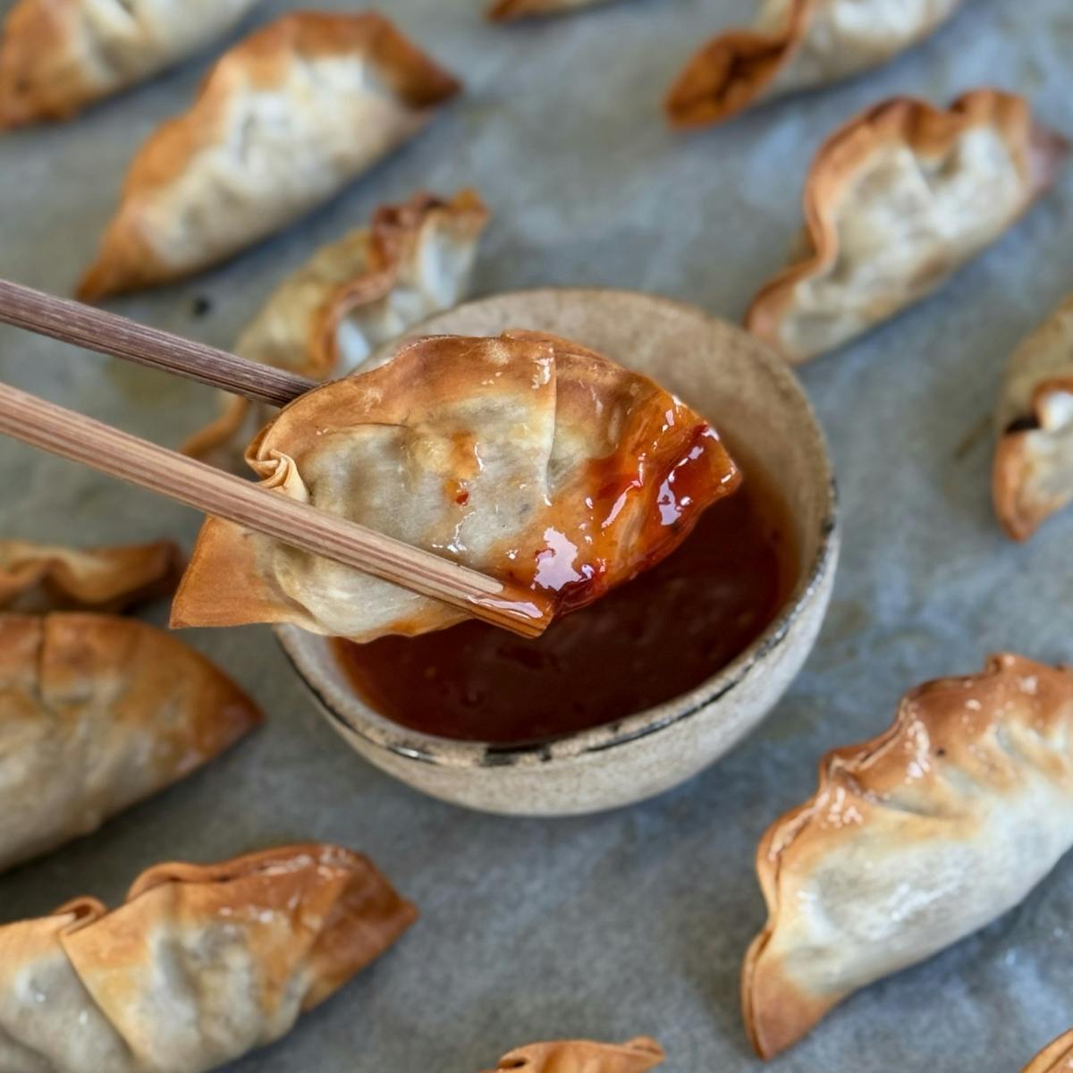 Dumplings croustillants aux légumes (Wan Tan) 
