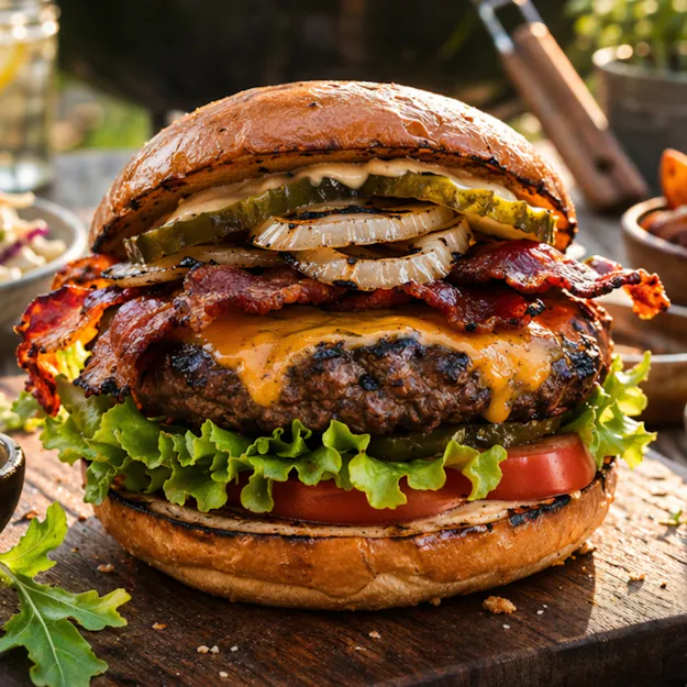 Cheeseburger au barbecue