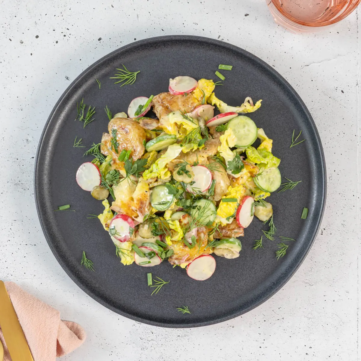 Insalata di patate schiacciate 