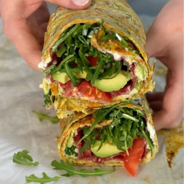 High Protein Gemüse Wrap