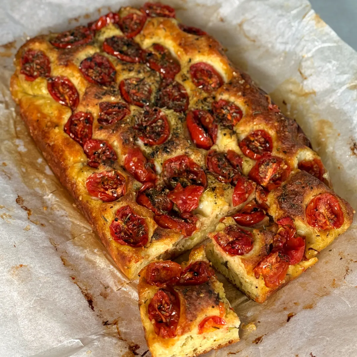 Focaccia High Protein ai pomodori