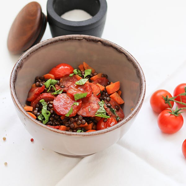 Minestrone di lenticchie e chorizo - Ricetta semplice e veloce