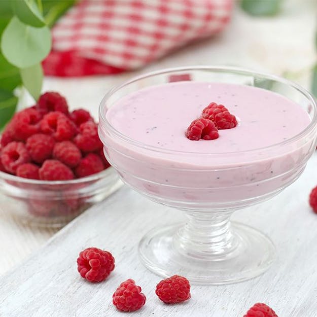 Crème à la framboise : recette végane