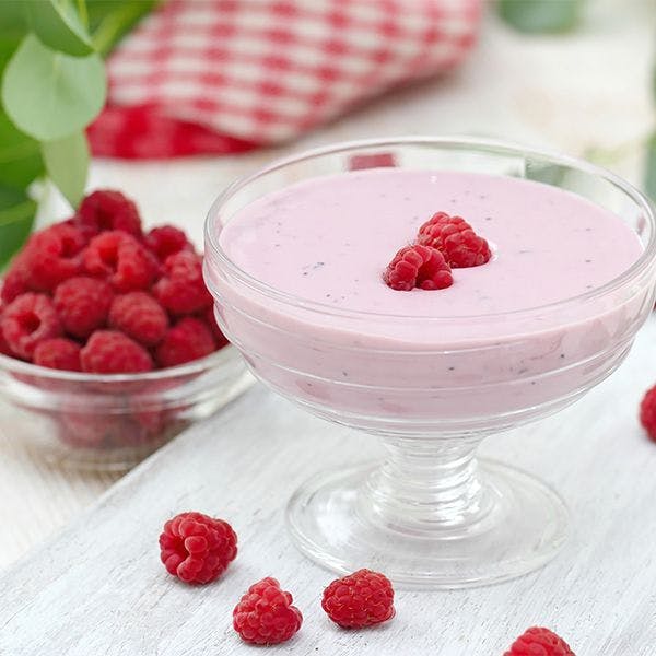 Crème à la framboise : recette végane