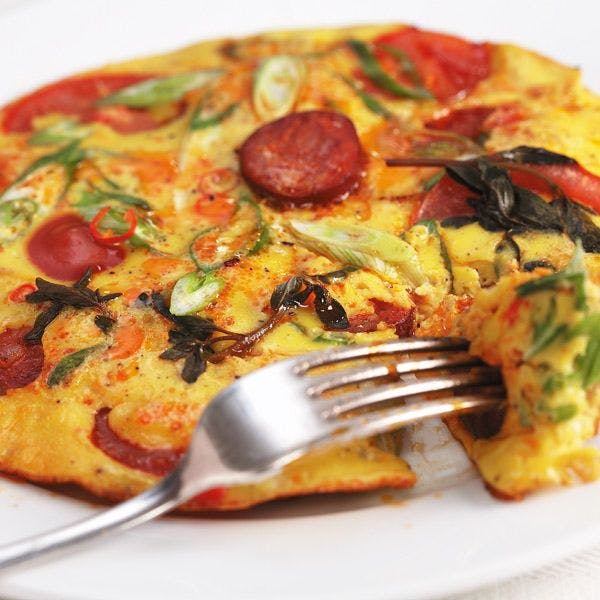 Chorizo Tomaten Omelette - einfaches und schnelles Rezept