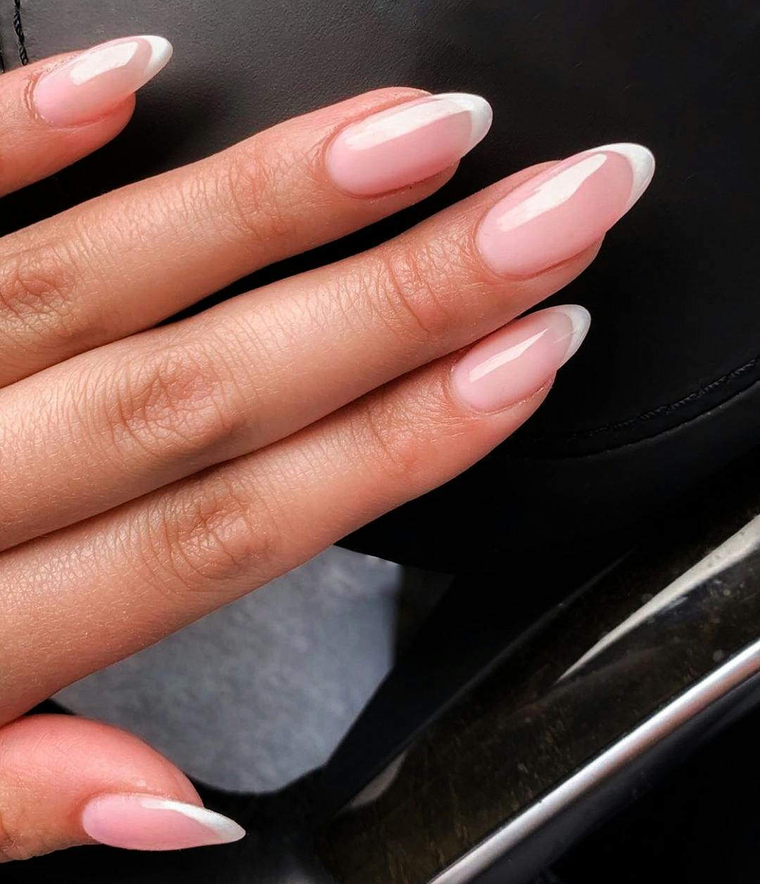 Polished pink nails