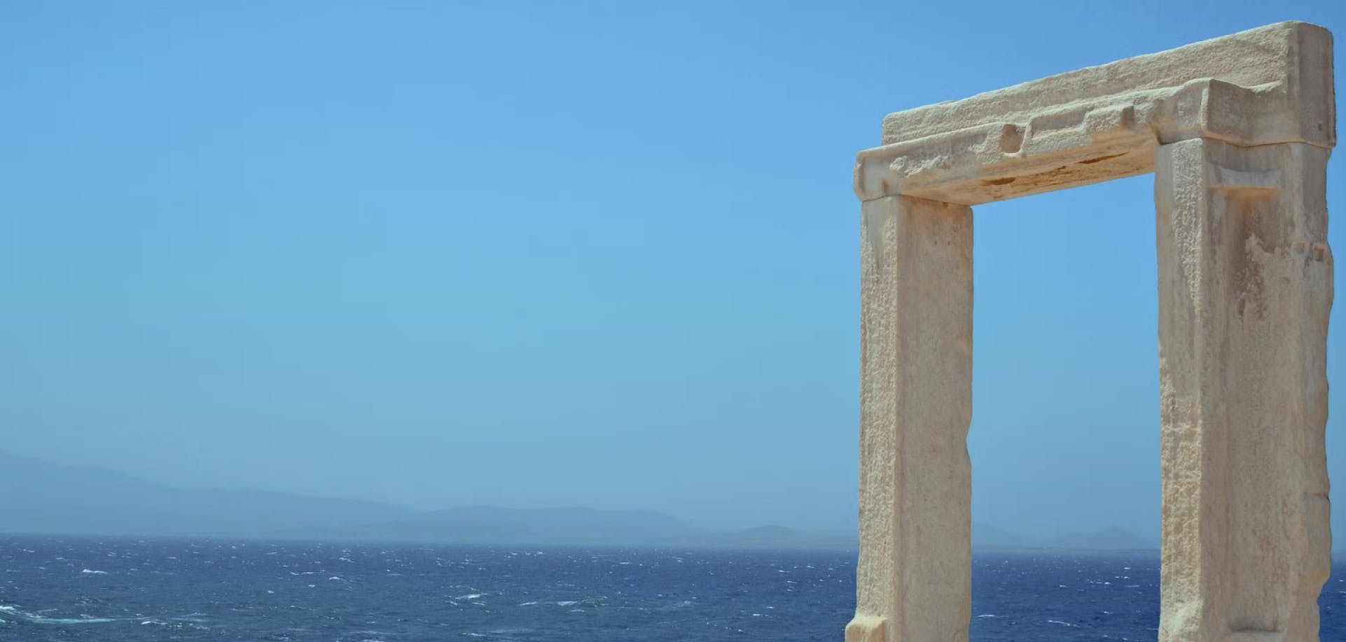 Stone structure with blue skyline behind