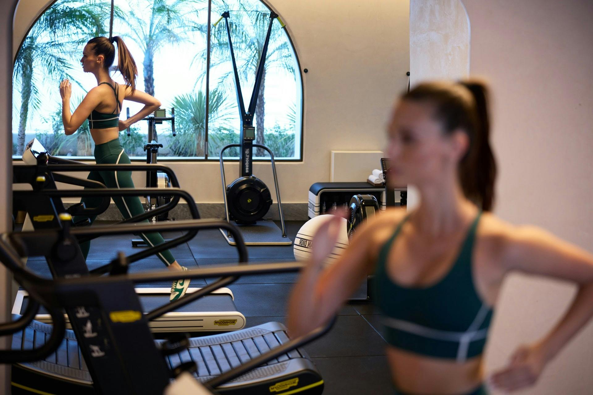 Lady on treadmill at Nammos Fitness centre