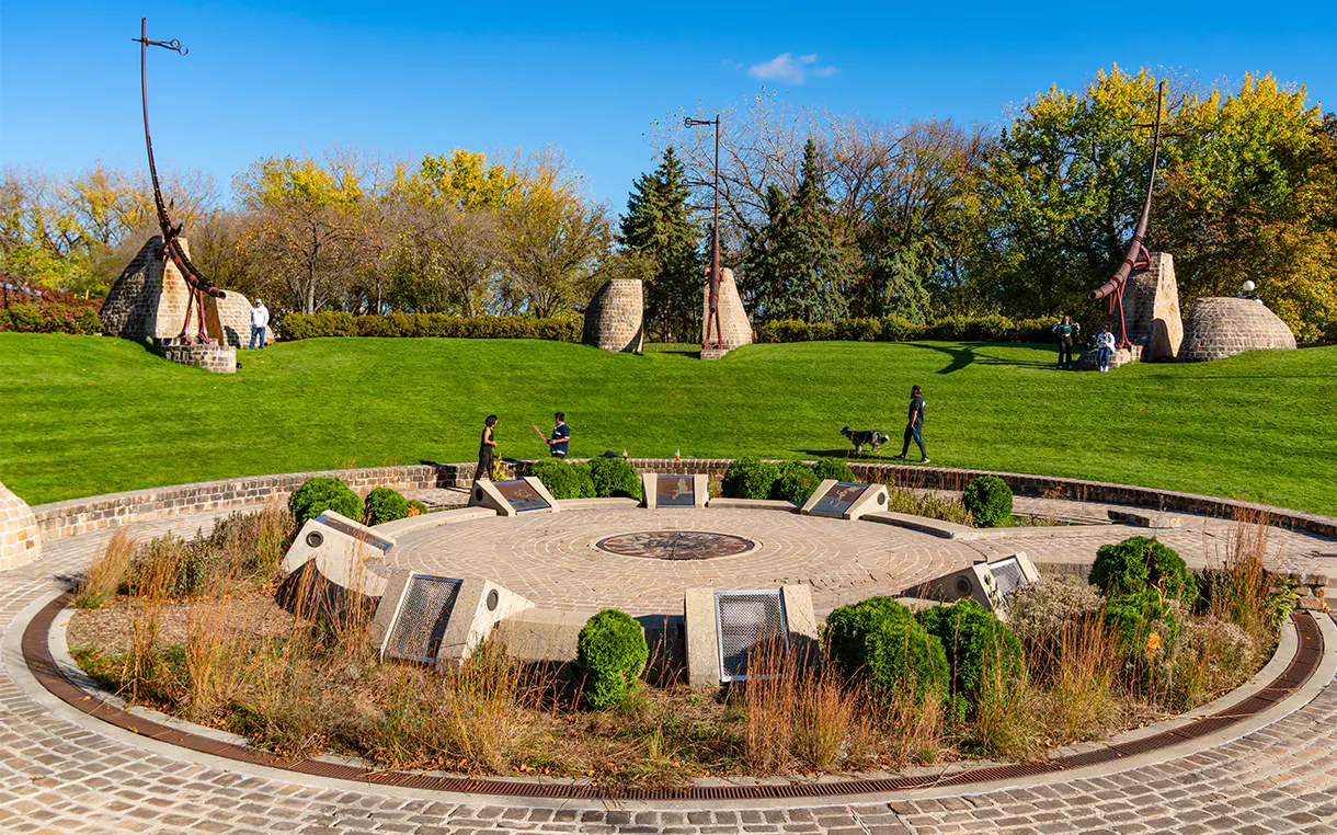 Oodena Celebration Circle at The Forks in Winnipeg, Canada