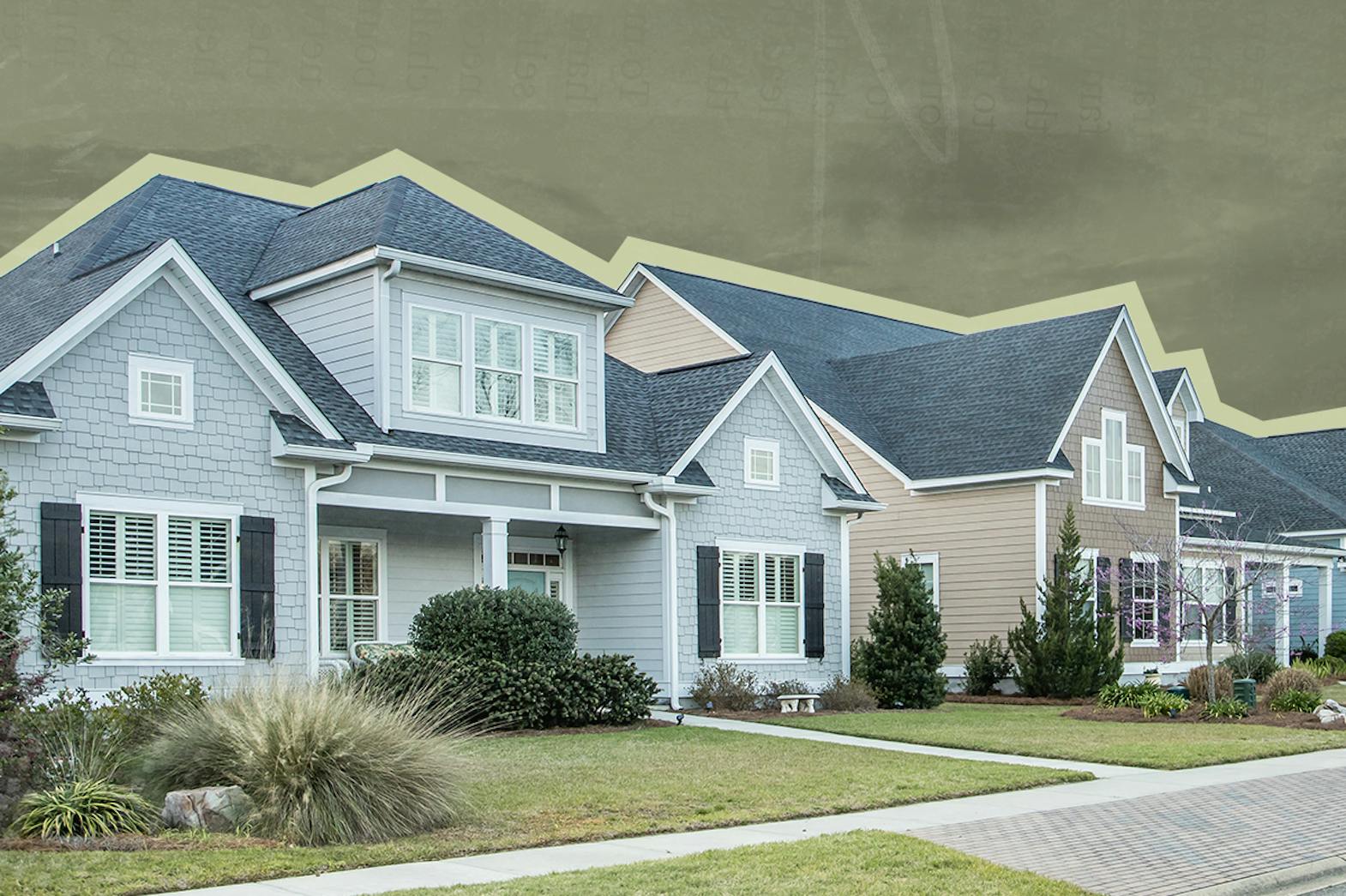 A street view of houses