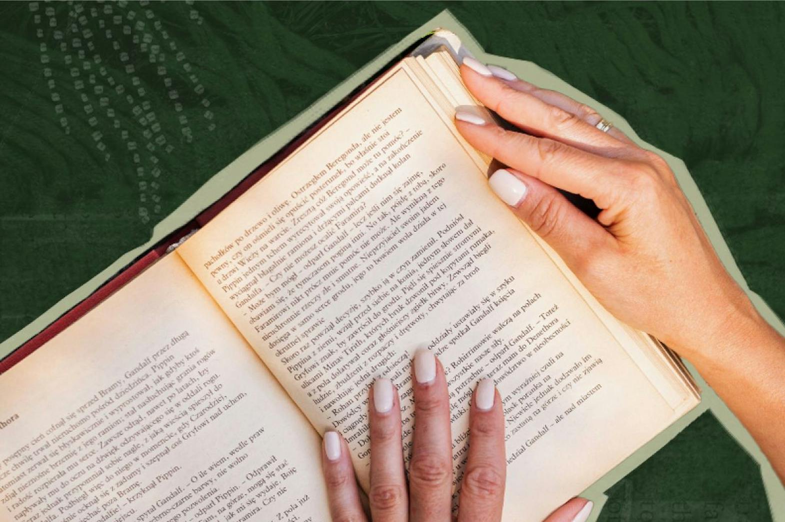 Hands holding a book
