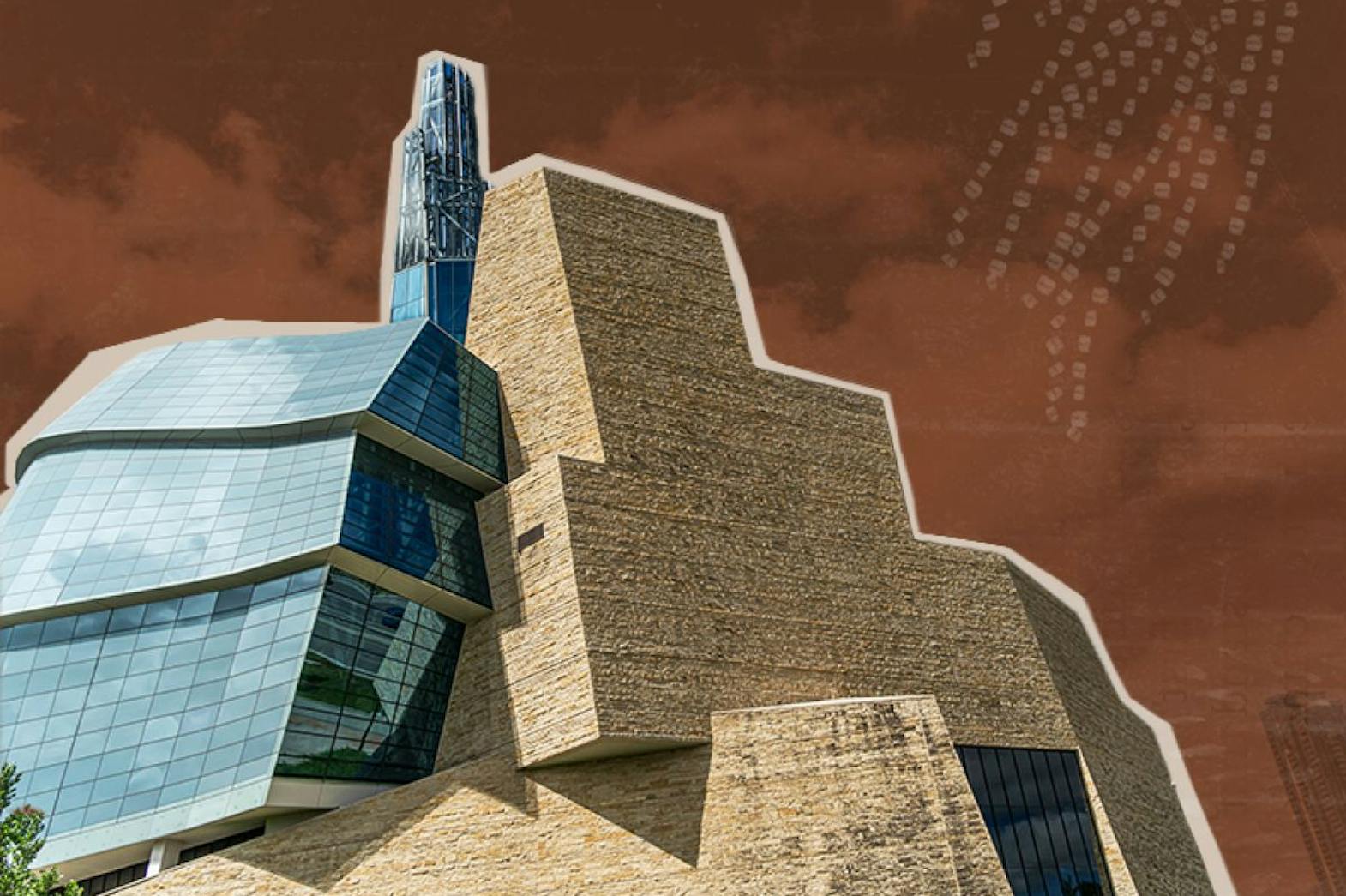 Upward angle of the Canadian Museum for Human Rights in Winnipeg