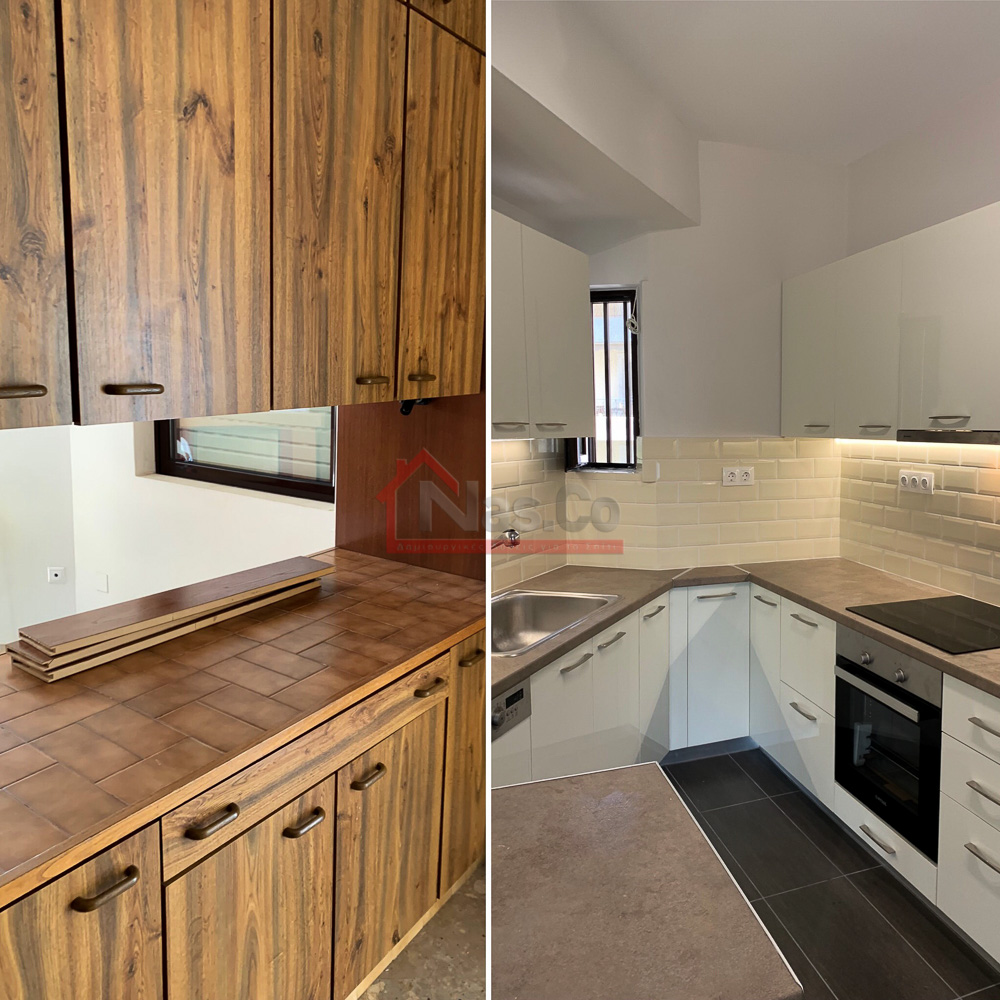 Ολική Ανακαίνιση Διαμερίσματος στο Πόρτο Ράφτη Αύγουστος 2019 κουζίνα