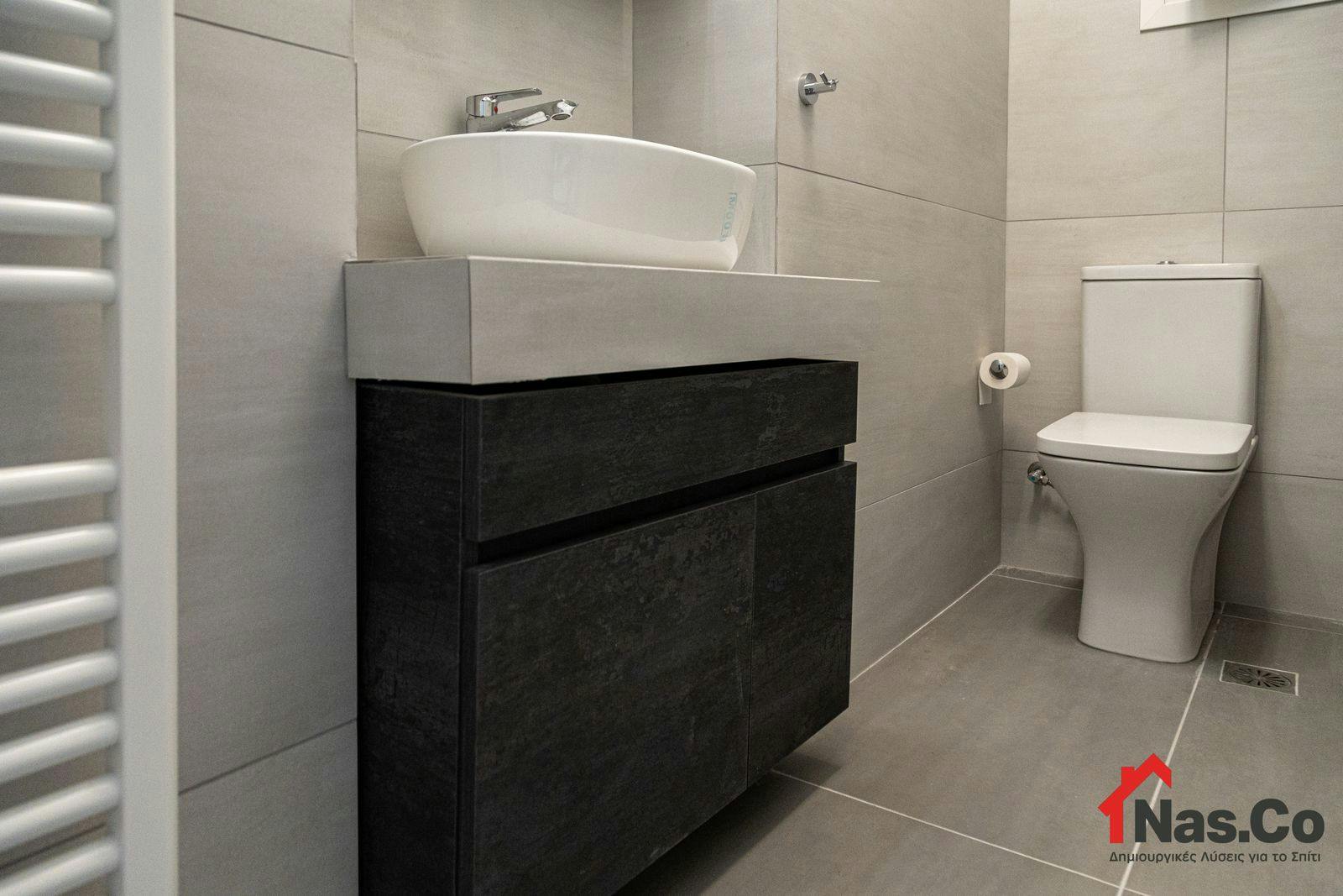 Ολική Ανακαίνιση Διαμερίσματος στον Γέρακα Μάιος 2023 μπάνιο