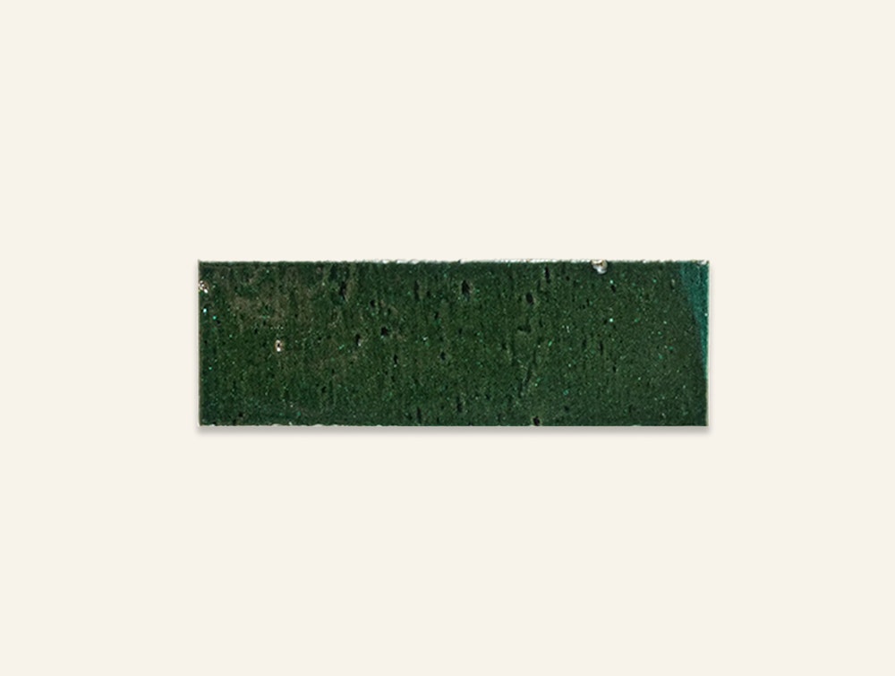 Dark green subway clay tile