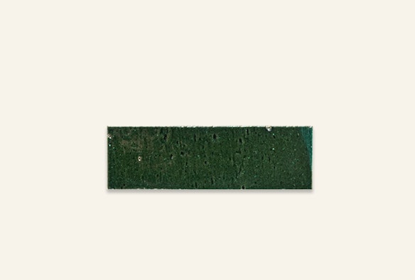 Dark green subway clay tile
