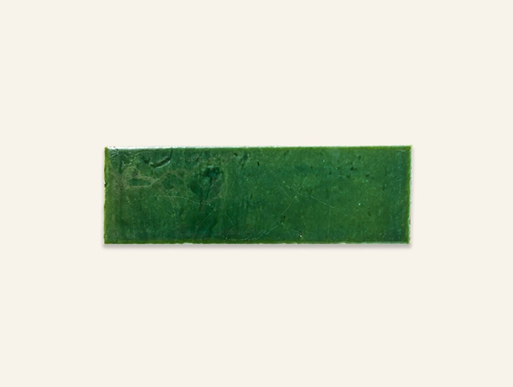 Green subway clay tile