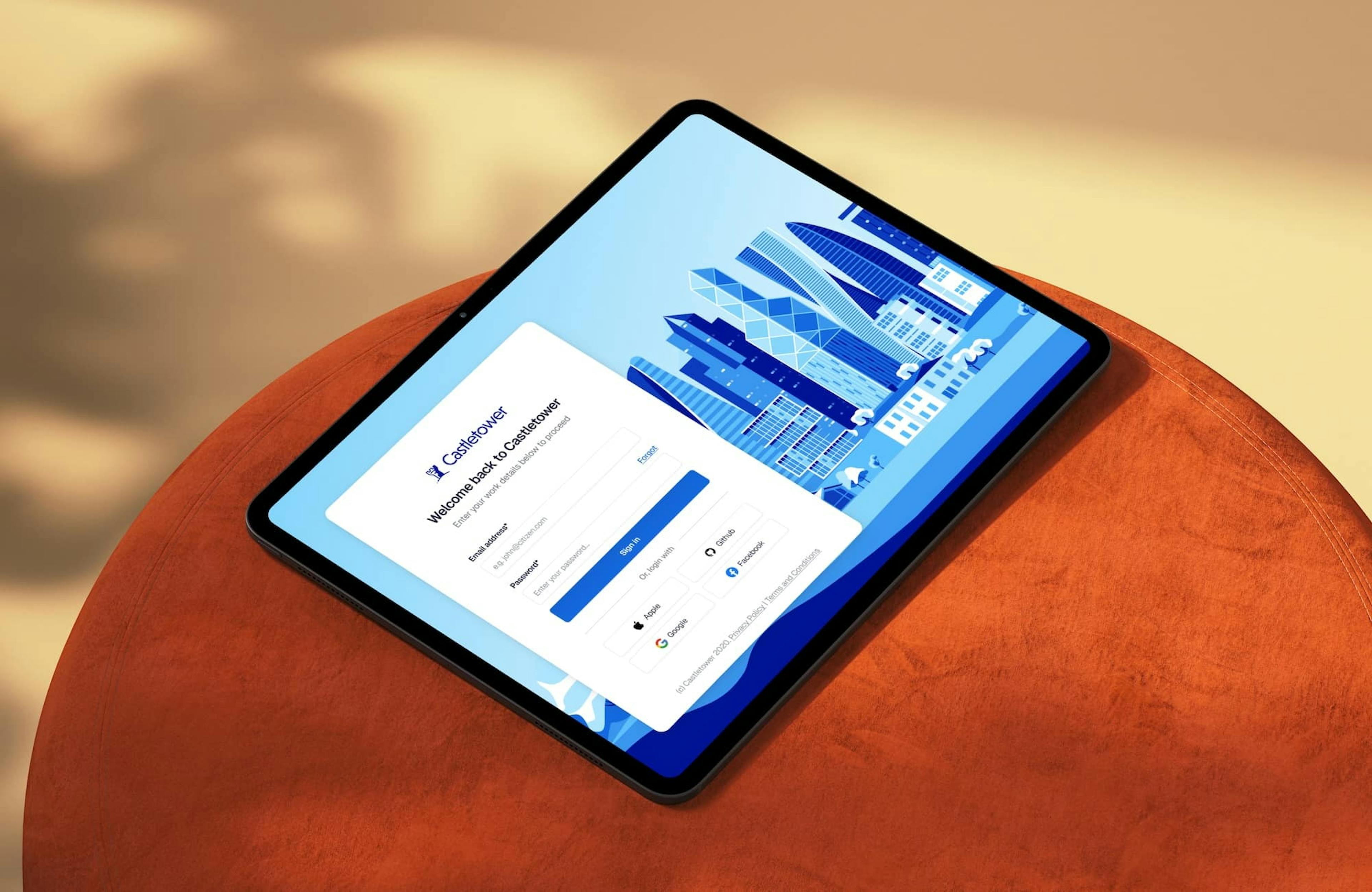 Photo of an iPad with Daily UI mockups