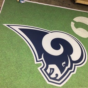 Rams logo floor