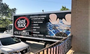 The Inside Track Retail Display Vehicle Wrap