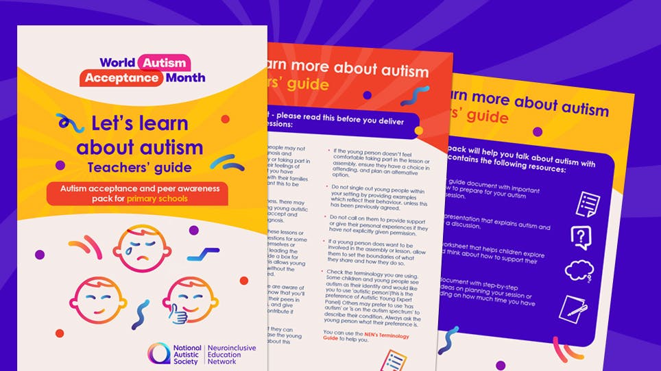 Let’s learn about autism: Teachers guide