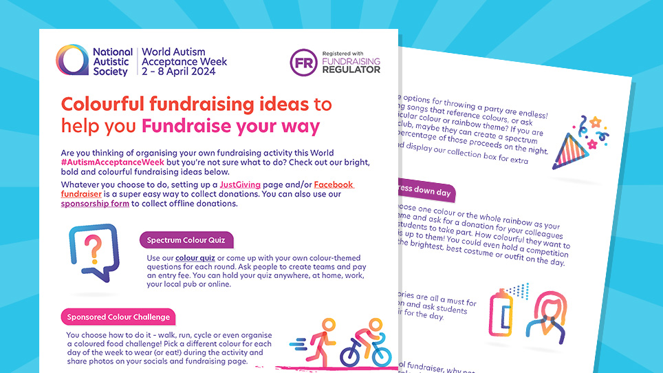 Colourful fundraising ideas