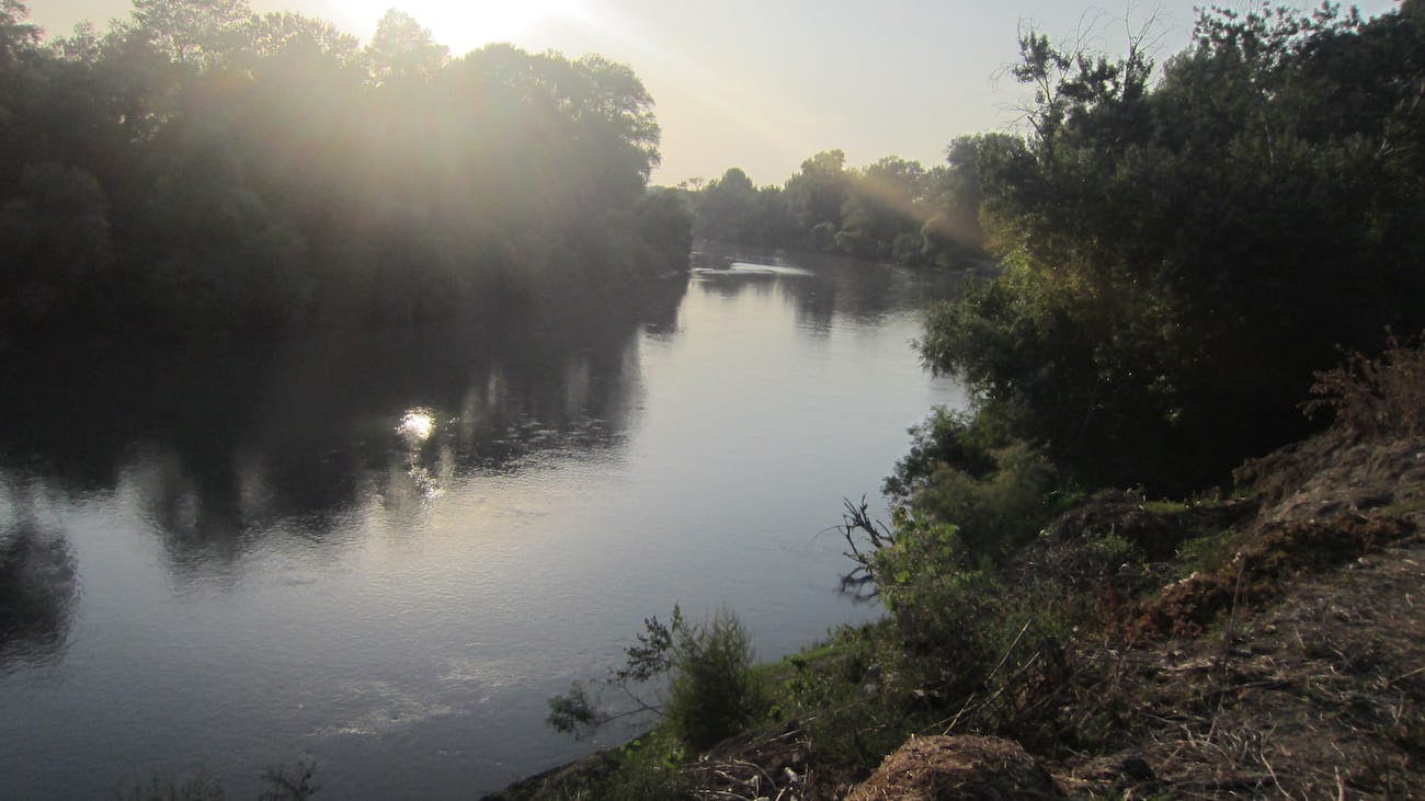 Alazani River in Vashlovani National Park