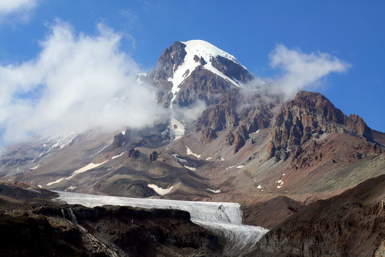 Kazbek Glacier in Kazbegi National Park