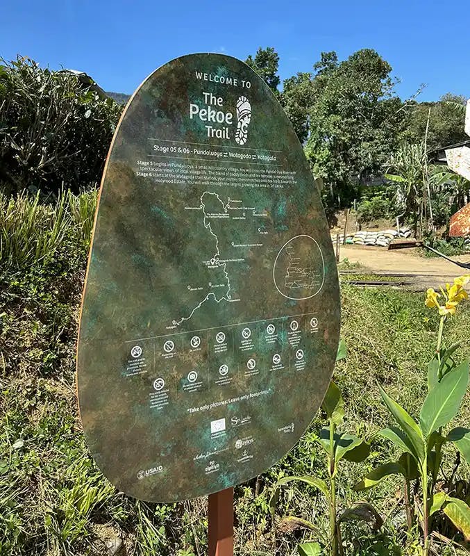 Pekoe Trail Stage 6 Information Board