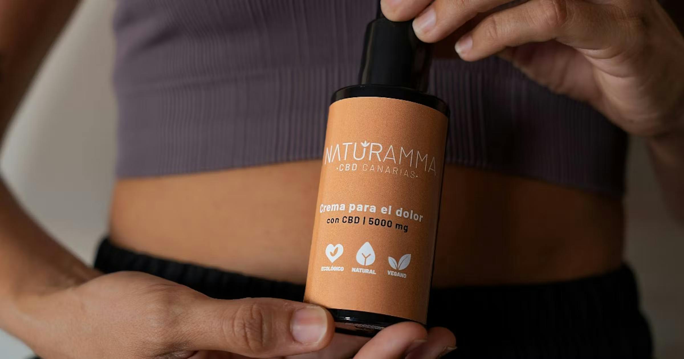 Crema del dolor con CBD para una mejor recuperación muscular. 