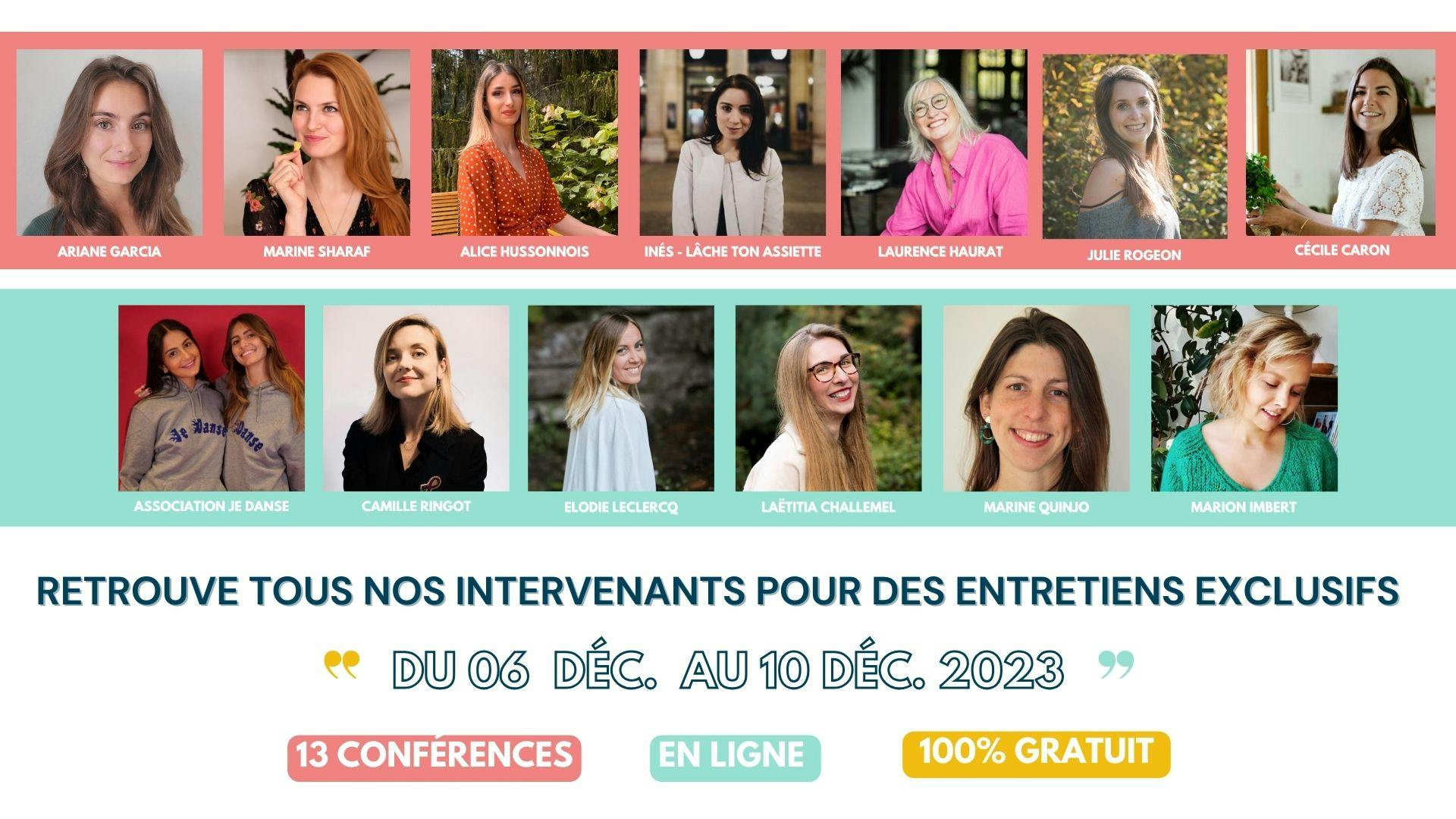 Intervenants festival de l'alimentation émotionnelle