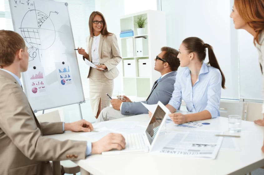 Accountants in business meeting