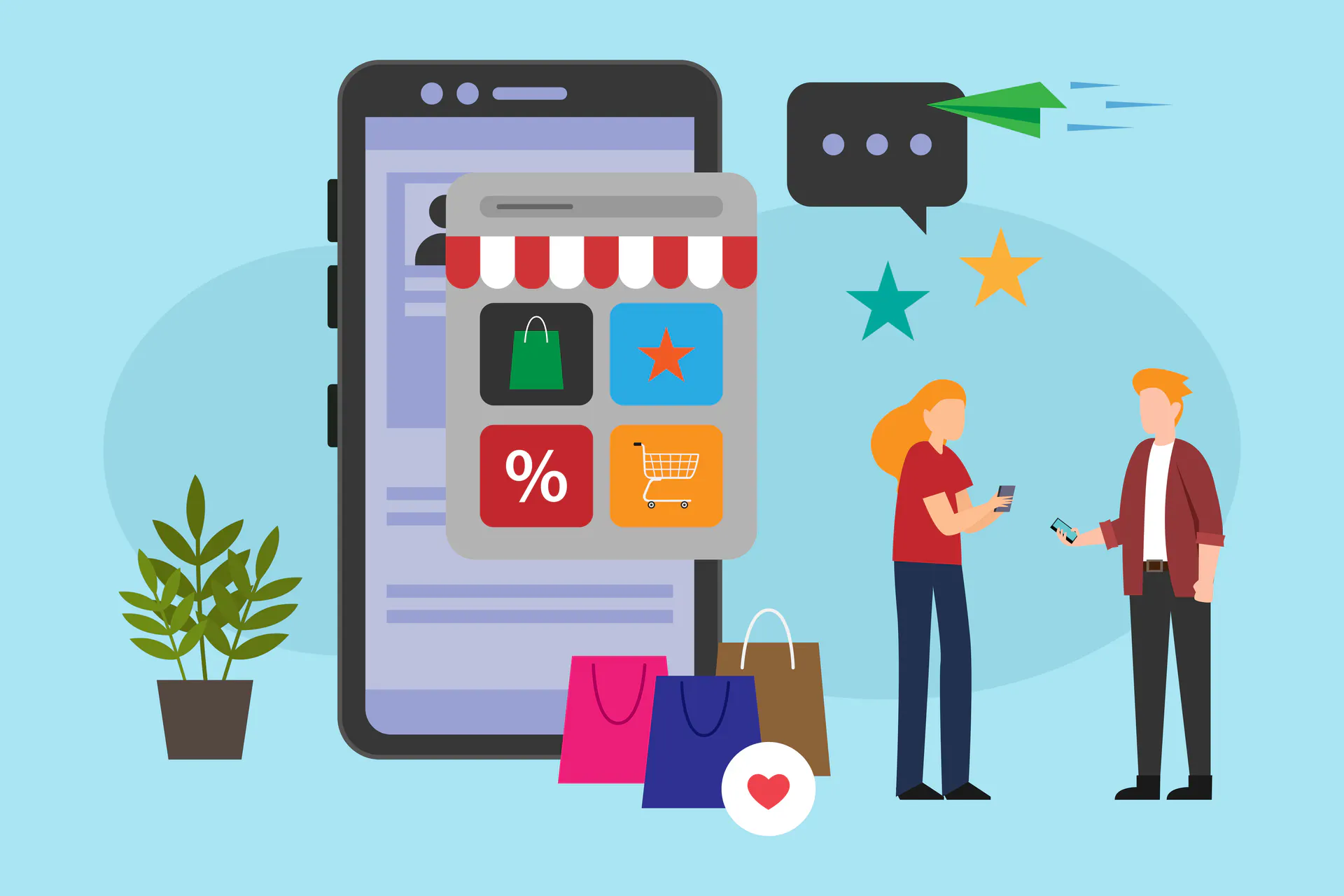 A graphic illustration of Meesho customers.