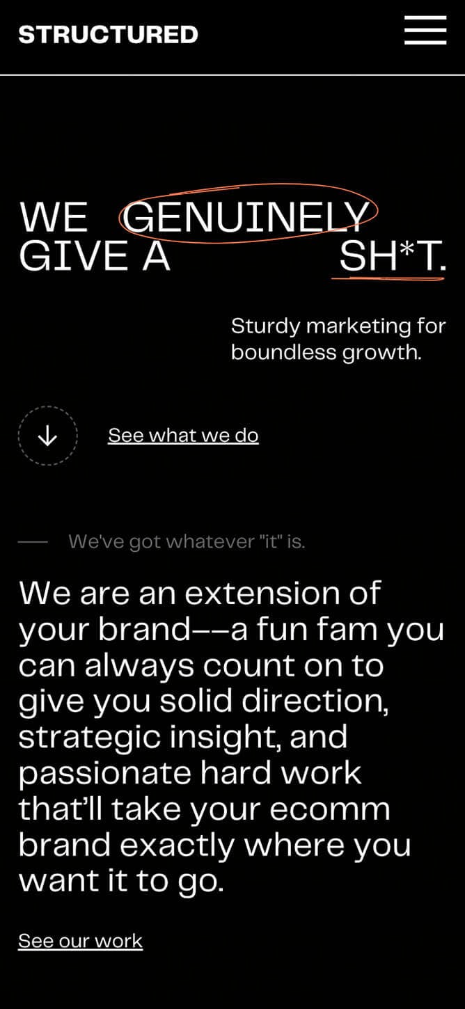 Structured Agency Screengrabs