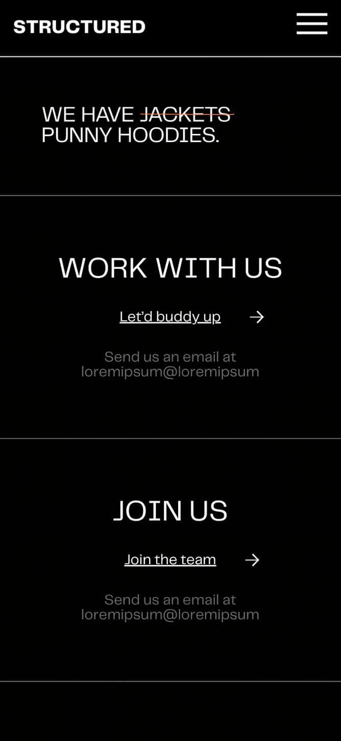 Structured Agency Screengrabs