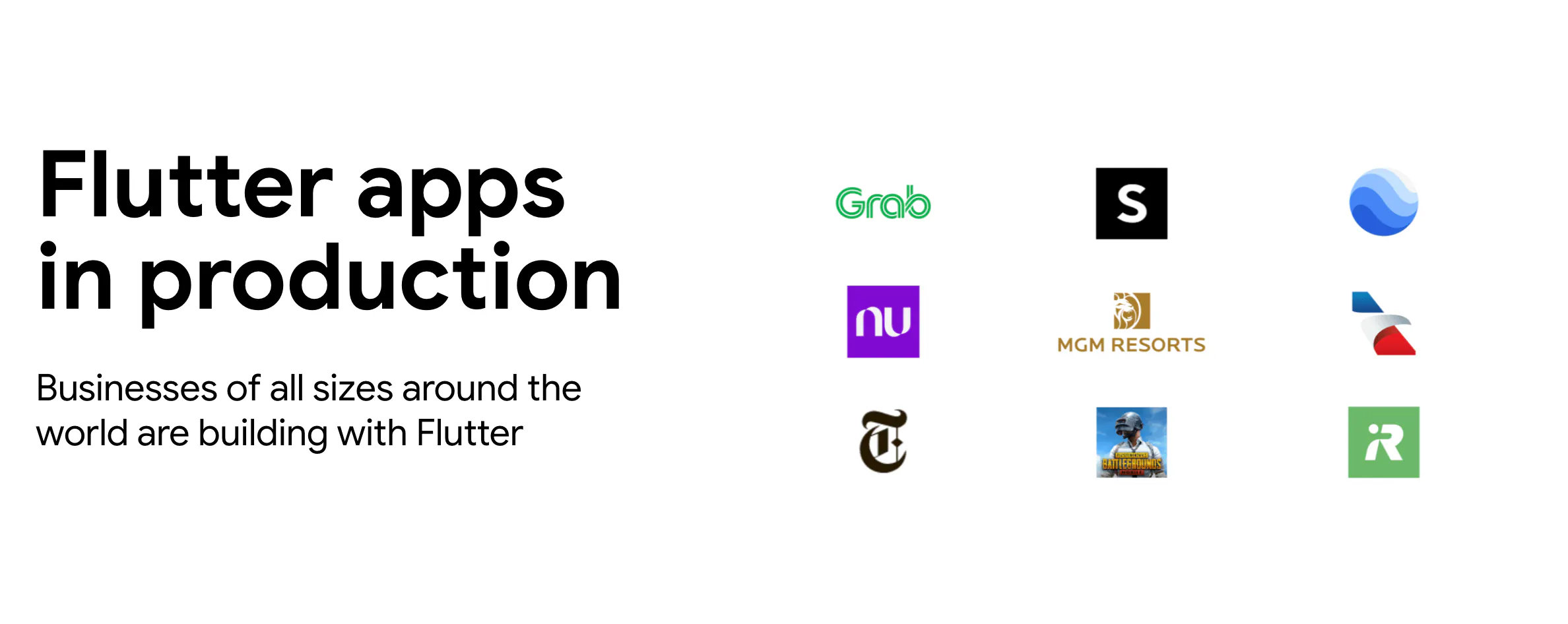 Collection of large applications using Flutter in production