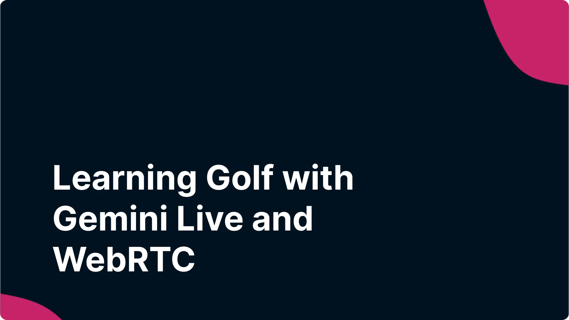 Learning to golf with gemini live and stream video.