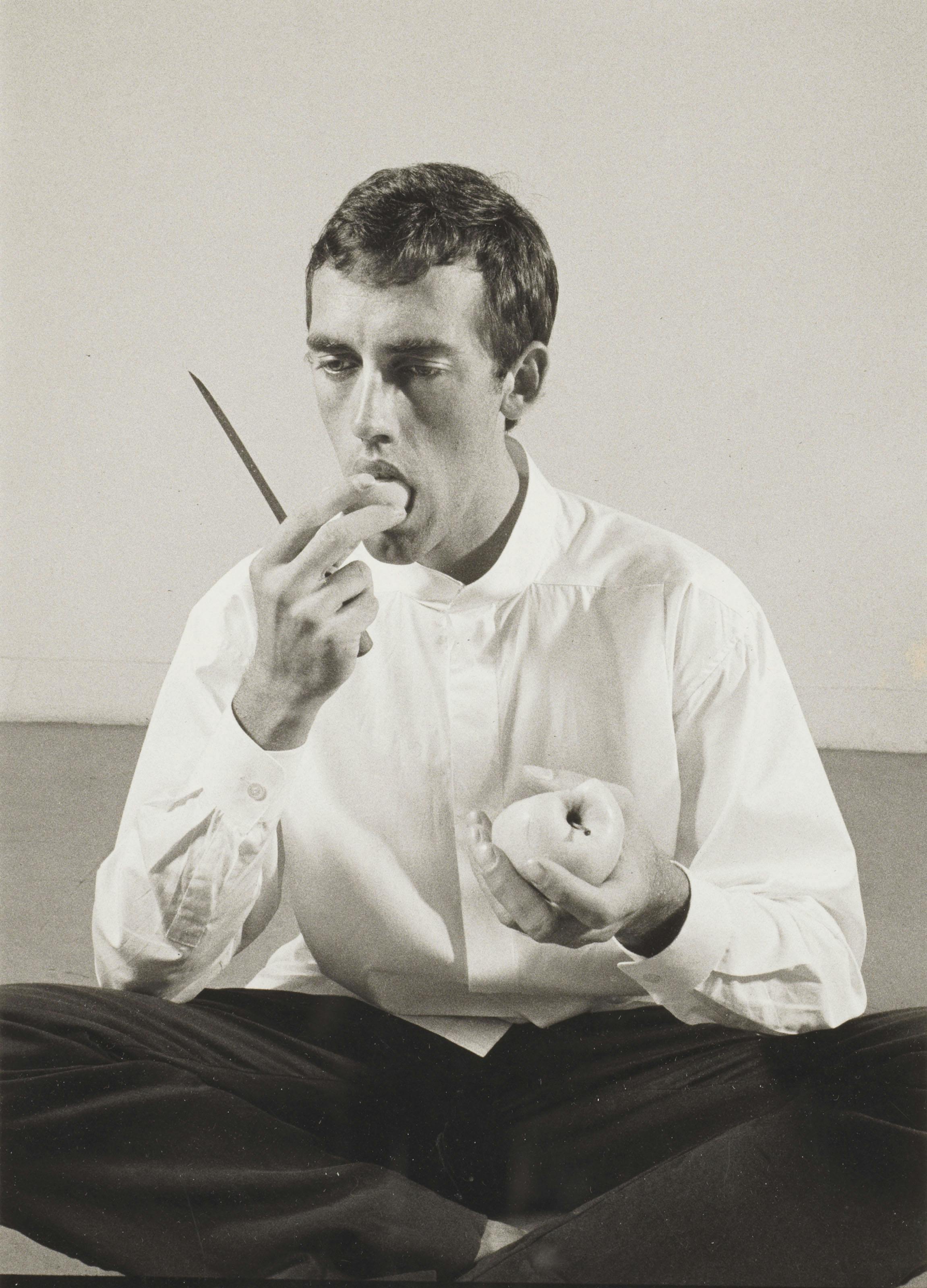 Peter Hujar, "Forbidden Fruit (David Wojnarowicz Eating an Apple)," New York, 1983