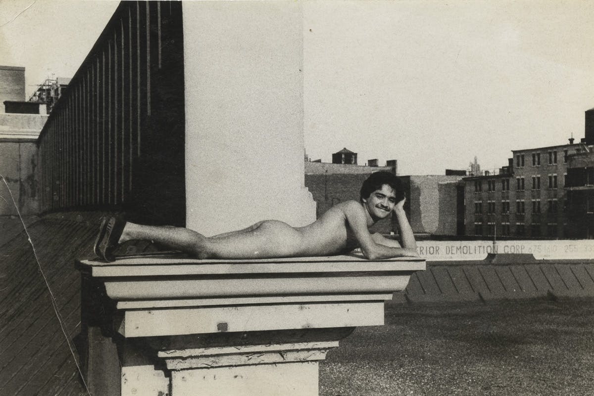 Alvin Baltrop, "Man Lying Down on Ledge," New York, c. 1980