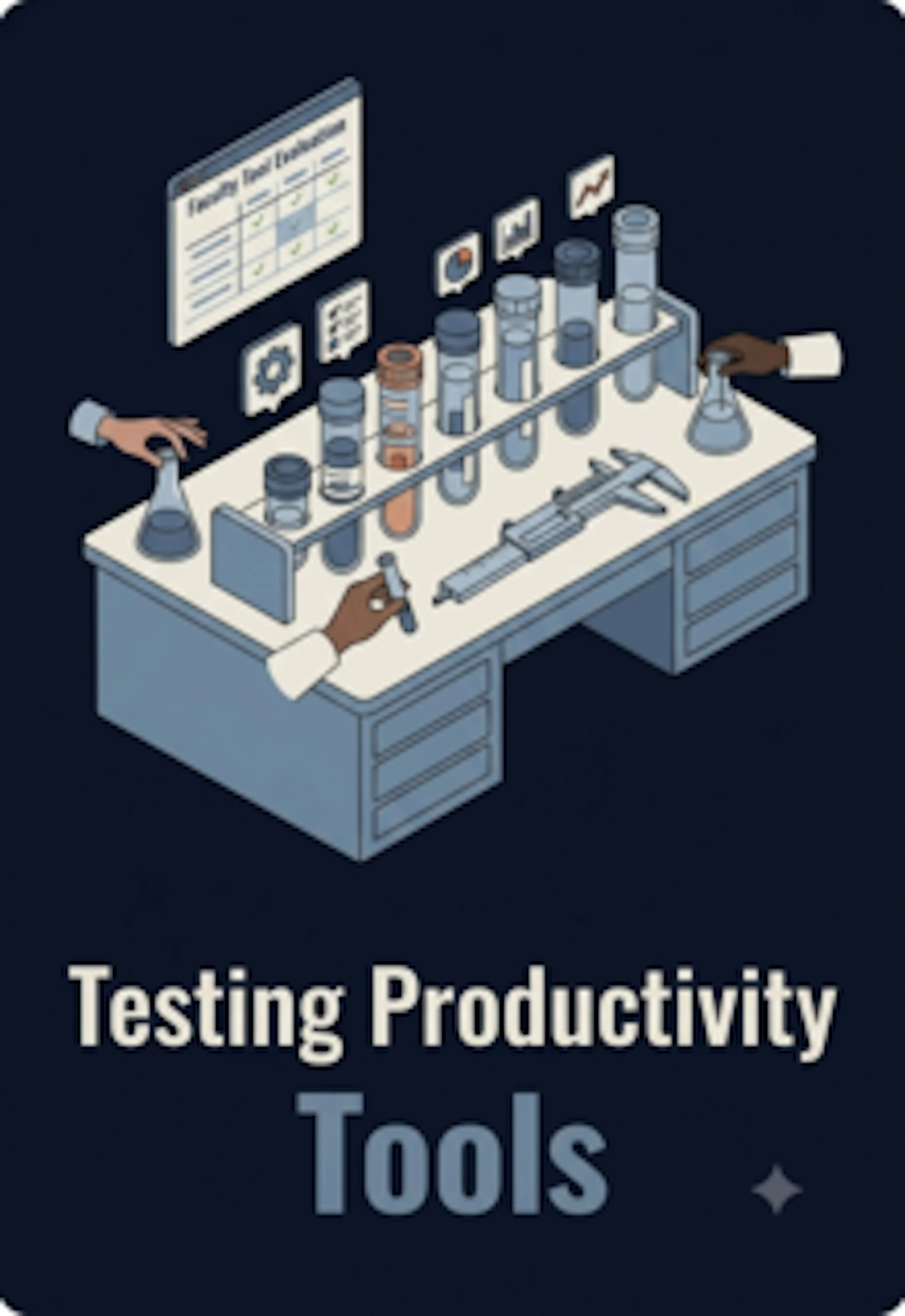 A series of test tubes - Testing Productivity Tools
