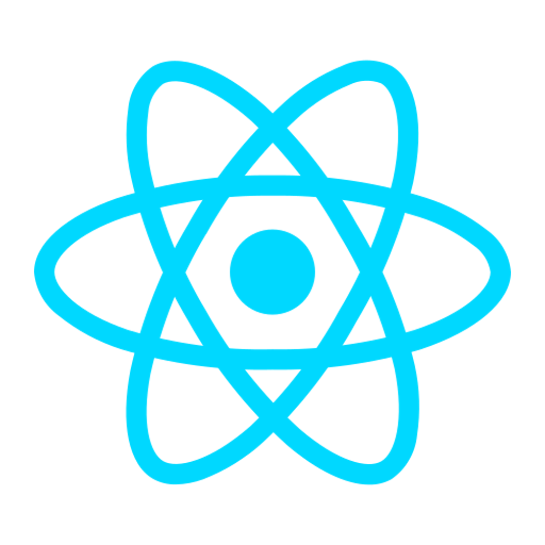 The ReactJS logo (an element with electron orbitals)