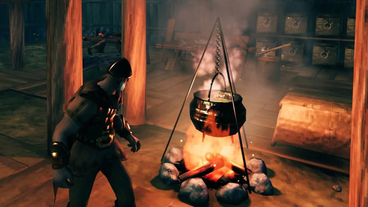 Fogueira com Panela no Valheim