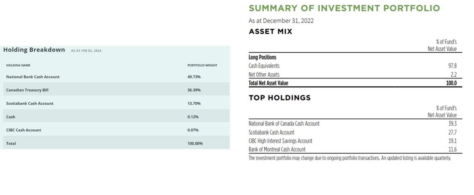 Summary of Investment Portfolio