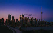 Toronto skyline at dusk